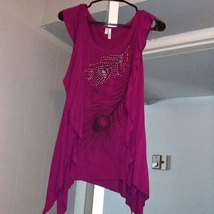 Purple Asymmetrical Tank